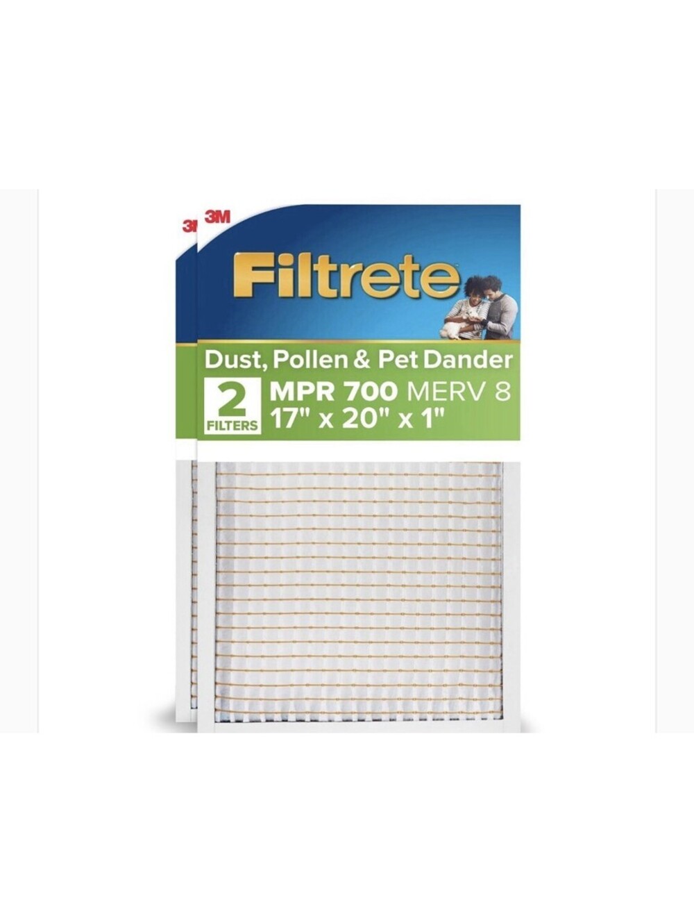 Filtrete 17x20x1 AC Furnace Air Filter MPR 700 MERV 8 Pleated 1-Inch 2-Pack